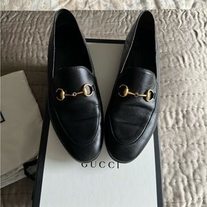 Black Gucci Brixton leather loafers